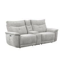 9509MGY-2CNPWH* Power Double Reclining Love Seat with Center Console and Power Headrests