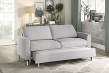 9525GRY-3CL Convertible Studio Sofa with Pull-out Bed