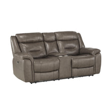 9528BRG-2PWH Power Double Reclining Love Seat with Center Console, Power Headrests and USB Ports