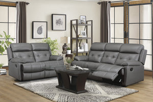 9529DGY-2 Double Reclining Love Seat