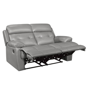 9529GRY-2 Double Reclining Love Seat