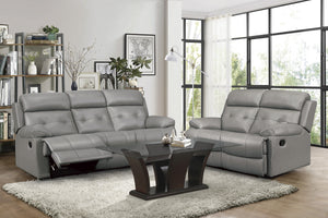 9529GRY-3 Double Reclining Sofa