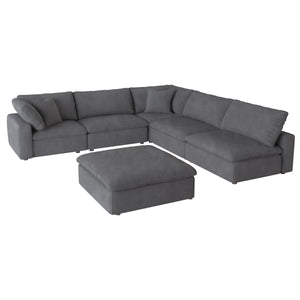 9546GY*6OT 6-Piece Modular Sectional with Ottoman