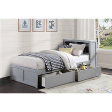 B2063BC-1T* Twin Bookcase Bed with Storage Boxes