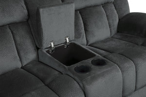 9636CC-2 Double Glider Reclining Love Seat with Center Console