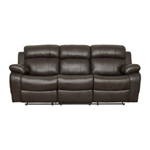 9724BRW-3 Double Reclining Sofa with Center Drop-Down Cup Holders