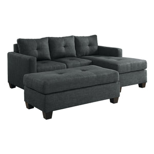 9789DG*2OT 2-Piece Reversible Sofa Chaise with Ottoman