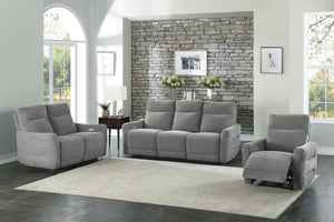 9804DV-3PWH Power Double Lay Flat Reclining Sofa with Power Headrests and USB Ports