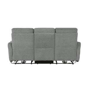 9804DV-3PWH Power Double Lay Flat Reclining Sofa with Power Headrests and USB Ports