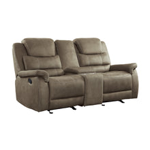 9848BR-2 Double Glider Reclining Love Seat with Center Console