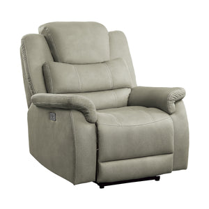 9848GY-1PWH Power Reclining Chair with Power Headrest and USB Port