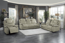 9848GY-2PWH Power Double Reclining Love Seat with Center Console, Power Headrests and USB Ports