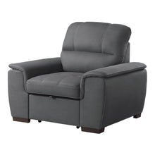 9858GY-1 Chair with Pull-out Ottoman