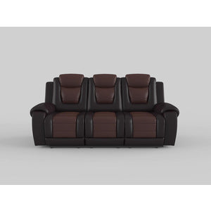 9470BR-3 Double Reclining Sofa with Drop-Down Cup Holders