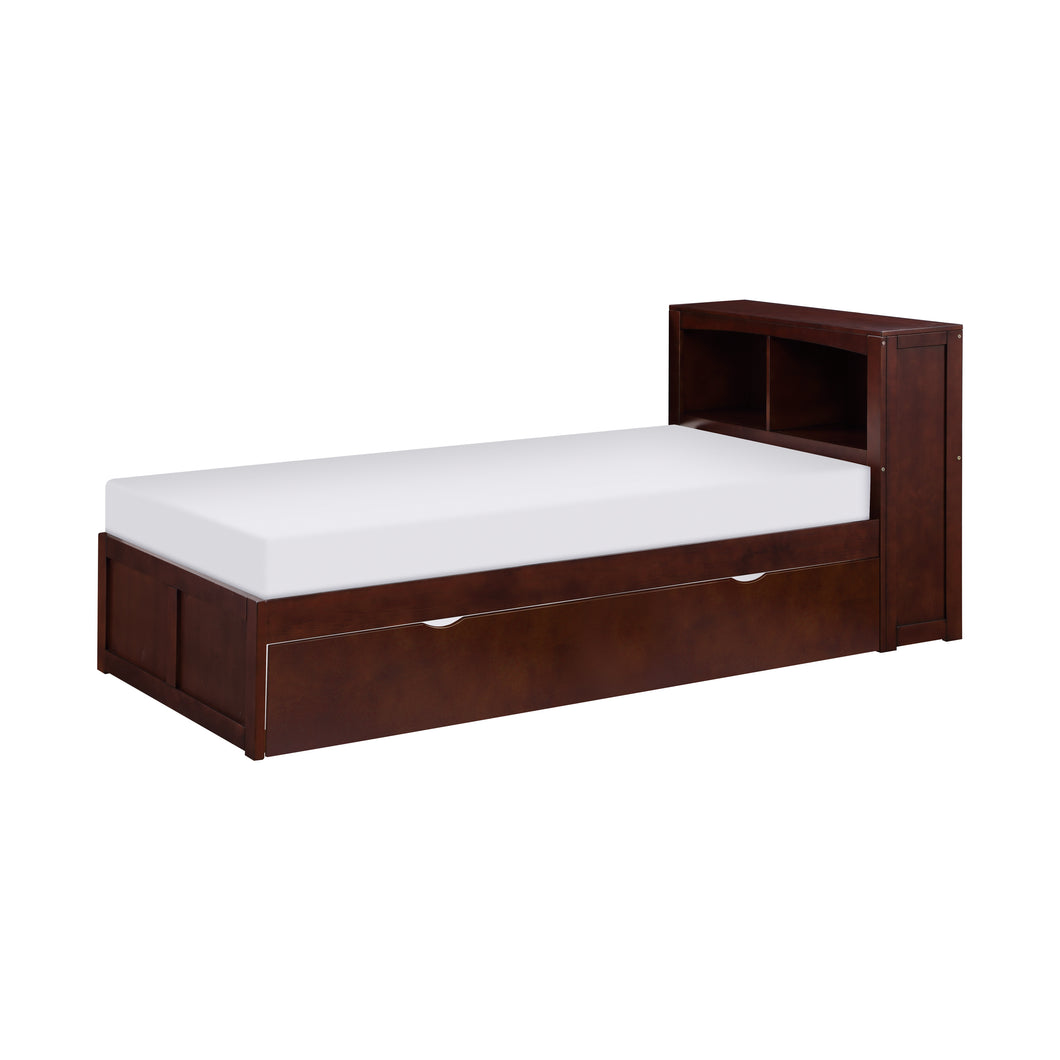 B2013BCDC-1R* Twin Bookcase Bed with Twin Trundle