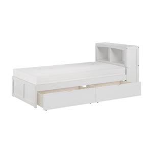 B2053BCW-1T* Twin Bookcase Bed with Storage Boxes