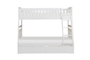 B2053TFW-1*T Twin/Full Bunk Bed with Storage Boxes