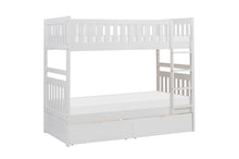 B2053W-1*T Twin/Twin Bunk Bed with Storage Boxes